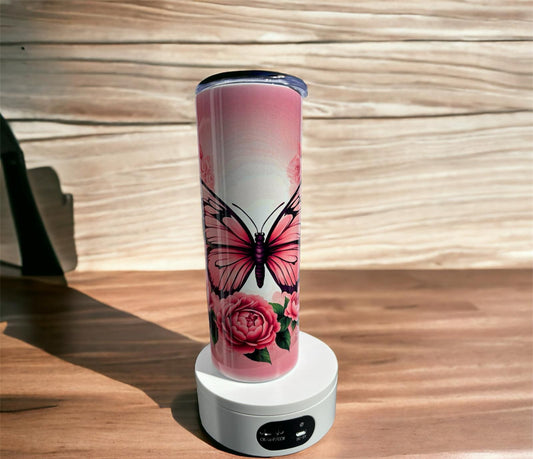 Flower butterflies tumbler