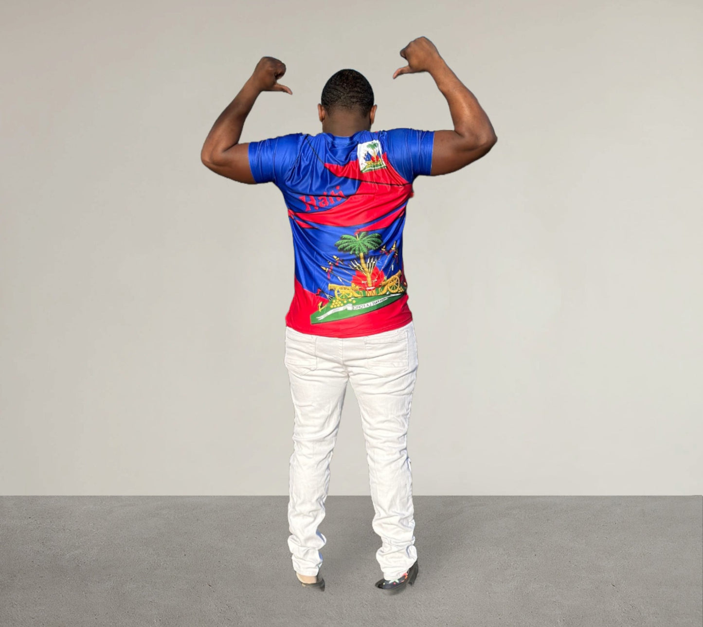 Haitian flag Adults T-Shirt