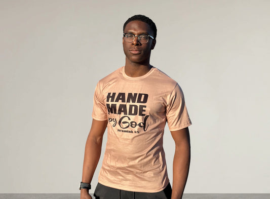 Handmade by God Unisex Shirt - Peach