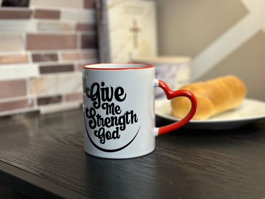 Give me Strength God Mug - Red & White