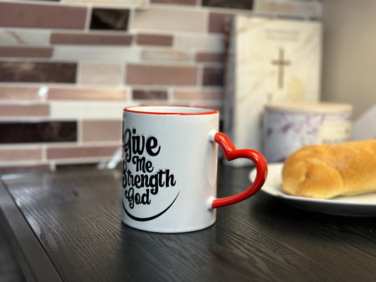 Give me Strength God Mug - Red & White