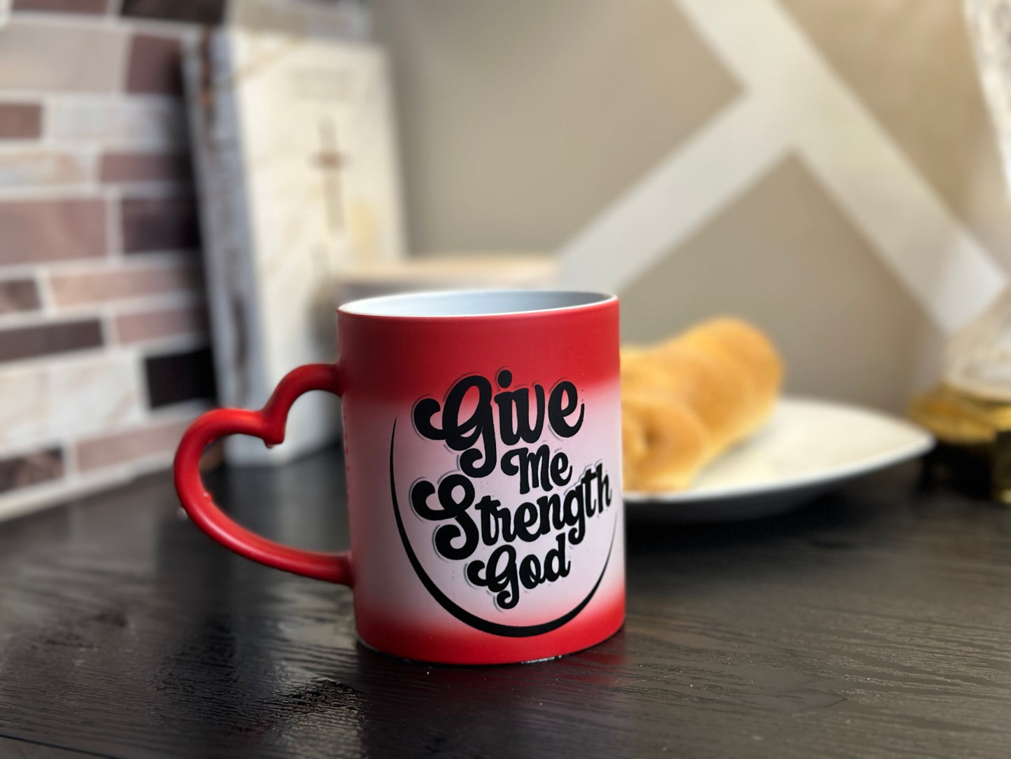 Color Changing God Give me Strength Mug - Red